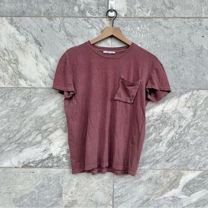 Zara Basic Burgundy Tee